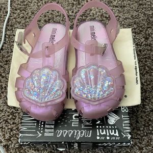 Mini Melissa size 9 sea shell shoes